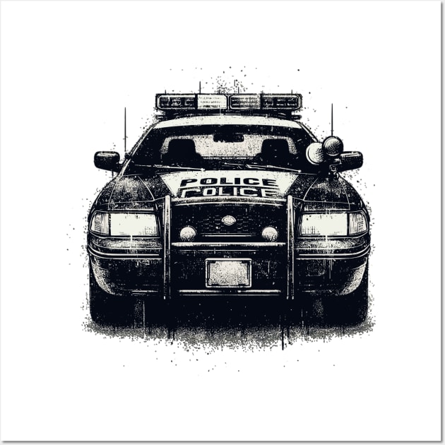 Police Car Wall Art by Vehicles-Art